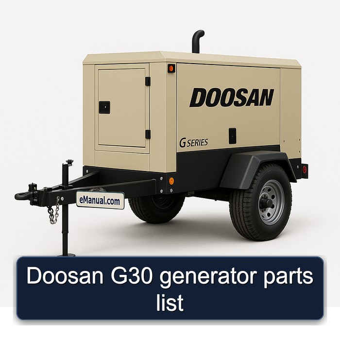 Doosan G30 generator parts list