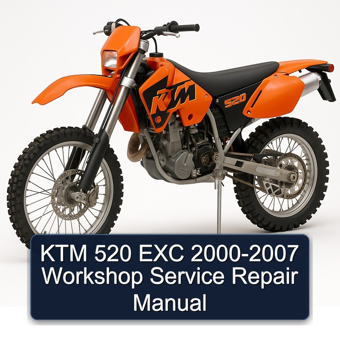 KTM 520 EXC 2000-2007 Workshop Manual de servicio y reparación