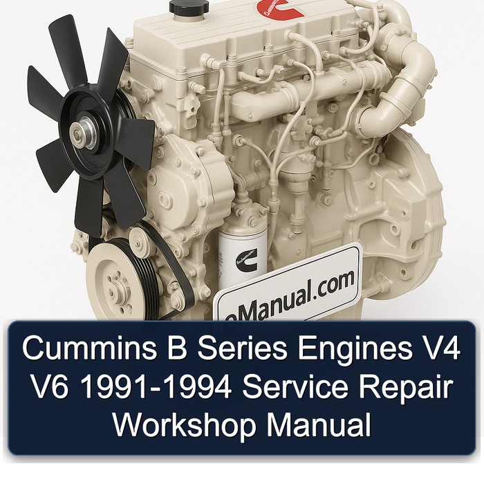 Cummins B Series Engines V4 V6 1991-1994 Service Repair Workshop Manual 