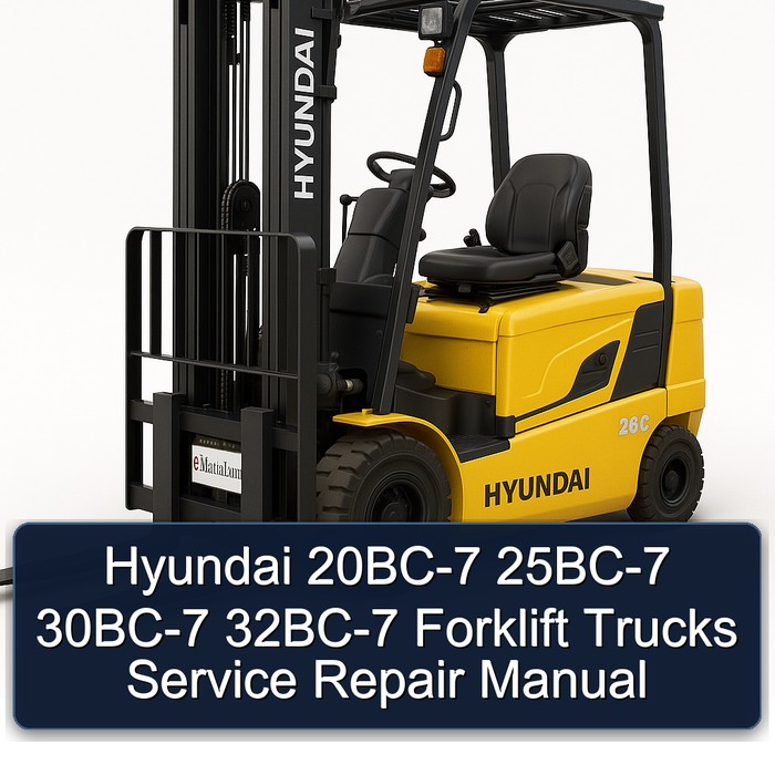 Manual de Servicio y Reparación para Carretillas Elevadoras Hyundai 20BC-7, 25BC-7, 30BC-7, 32BC-7