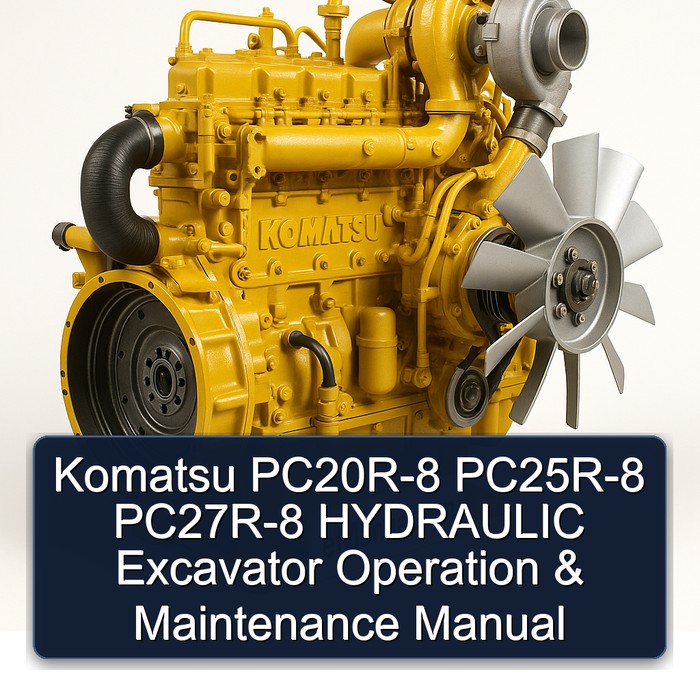 Komatsu PC20R-8 PC25R-8 PC27R-8 HYDRAULIC Excavator Operation & Maintenance Manual