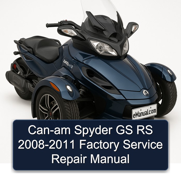 Can-am Spyder GS RS 2008-2011 Factory Manual de servicio y reparación