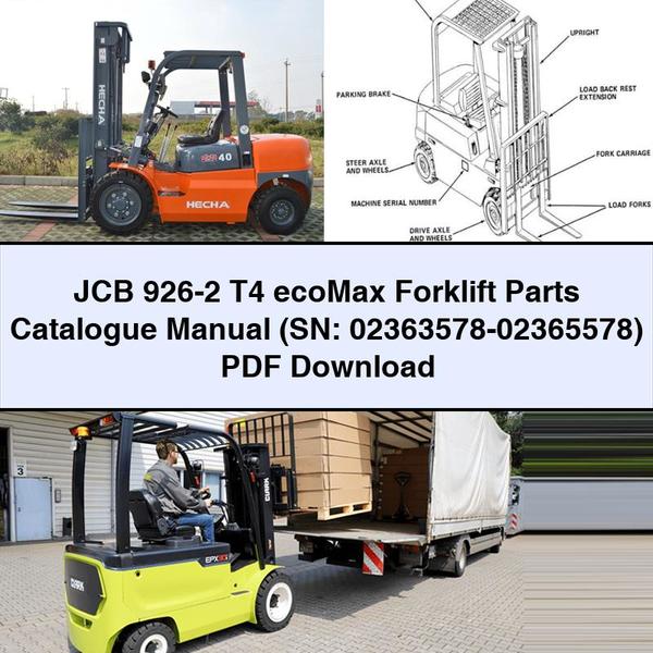 Catálogo de Piezas y Manual de Operación - JCB 926-2 T4 ecoMax (SN: 02363578-02365578)