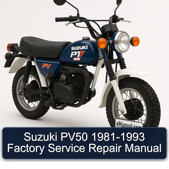 Suzuki PV50 1981-1993 Factory Manual de servicio y reparación