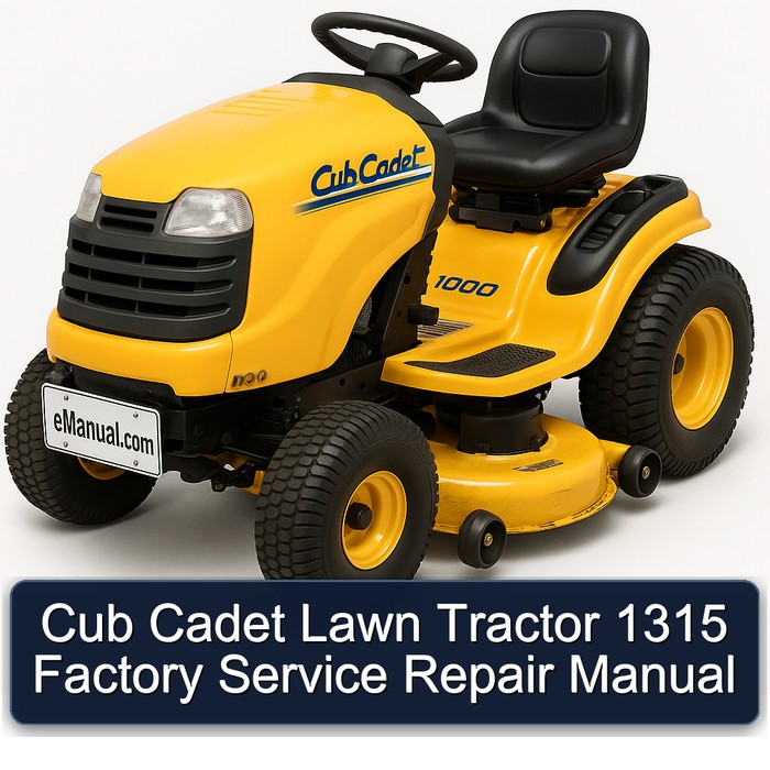 Cub Cadet Lawn Tractor 1315 Factory Service Repair Manual