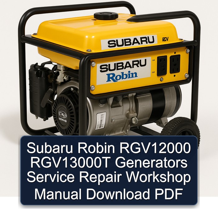 Subaru Robin RGV12000 RGV13000T Generators Service Repair Workshop Manual Download PDF