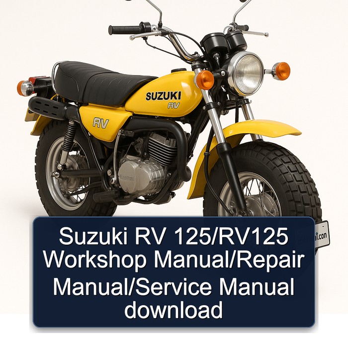 Suzuki RV 125/RV125 Workshop Manual/Repair Manual/Service Manual download