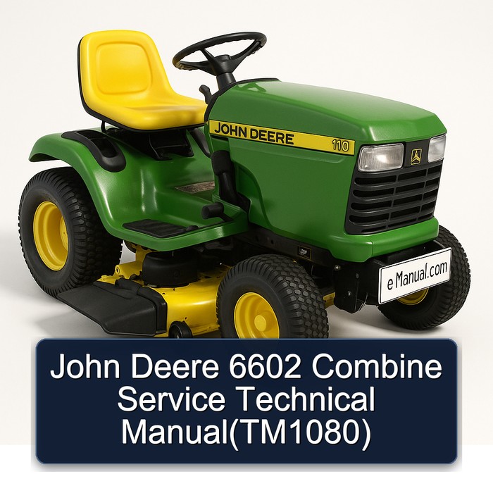 John Deere 6602 Combine Service Technical Manual(TM1080) 