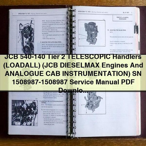 JCB 540-140 Tier 2 TELESCOPIC Handlers Service Repair Manual