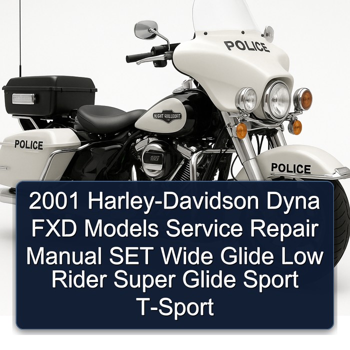 2001 Harley-Davidson Dyna FXD Models Manual de servicio y reparación SET Wide Glide Low Rider Super Glide Sport T-Sport