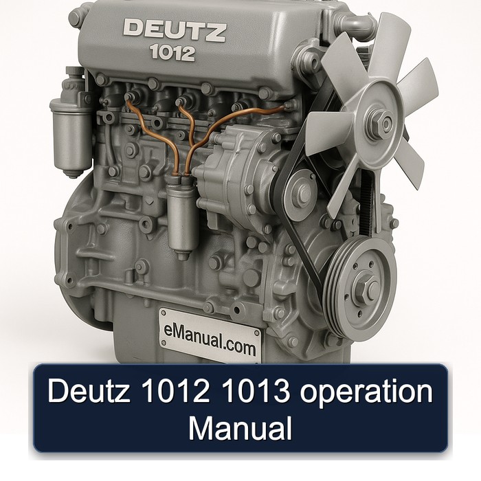 Deutz 1012 1013 operation Manual