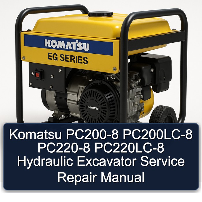 Komatsu PC200-8 PC200LC-8 PC220-8 PC220LC-8 Hydraulic Excavator Manual de servicio y reparación