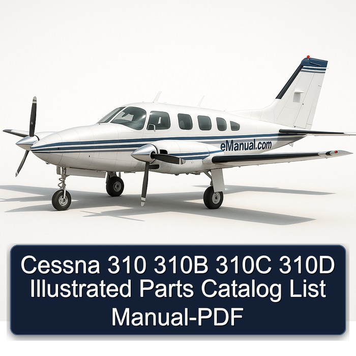 Cessna 310 310B 310C 310D Illustrated Parts Catalog List Manual-PDF