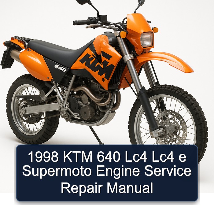 1998 KTM 640 Lc4 Lc4 e Supermoto Engine Manual de servicio y reparación