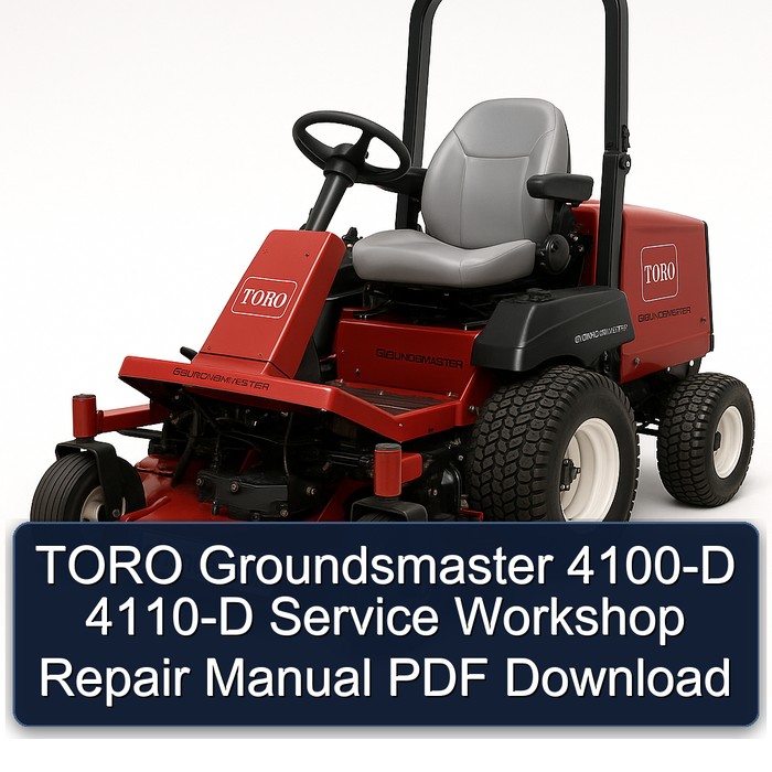Manual de Reparación y Servicio para Toro Groundsmaster 4100-D y 4110-D (PDF)
