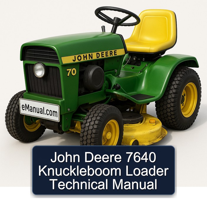 John Deere 7640 Knickarmlader Technisches Handbuch