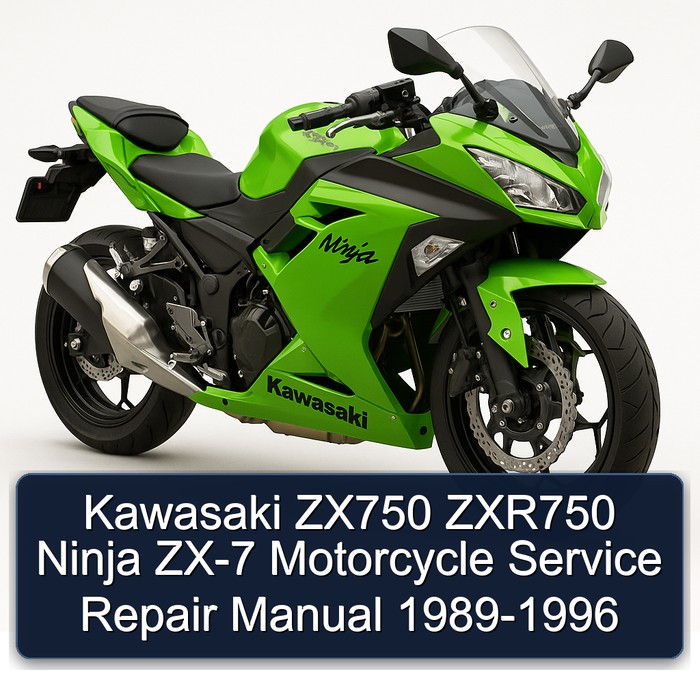 Kawasaki ZX750 ZXR750 Ninja ZX-7 Motorcycle Manual de servicio y reparación 1989-1996