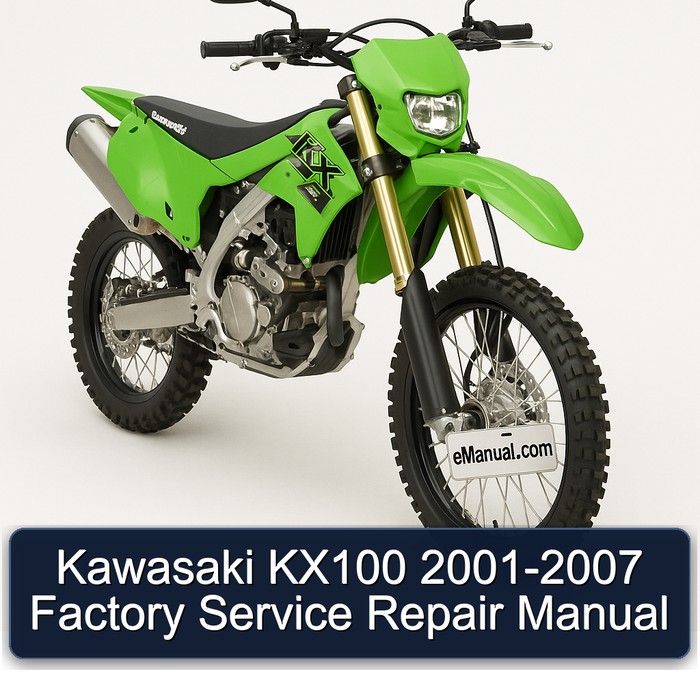 Kawasaki KX100 2001-2007 Factory Manual de servicio y reparación