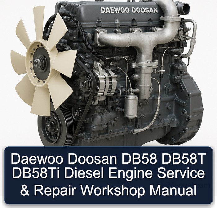 Manual de Servicio y Reparación del Motor Diésel Daewoo Doosan DB58, DB58T, DB58Ti
