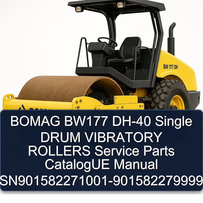 BOMAG BW177 DH-40 Single DRUM VIBRATORY ROLLERS Service Parts CatalogUE Manual SN901582271001-901582279999