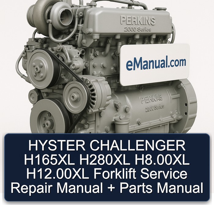 Manual de Servicio y Reparación de Montacargas HYSTER Challenger H165XL, H280XL, H8.00XL y H12.00XL + Manual de Partes