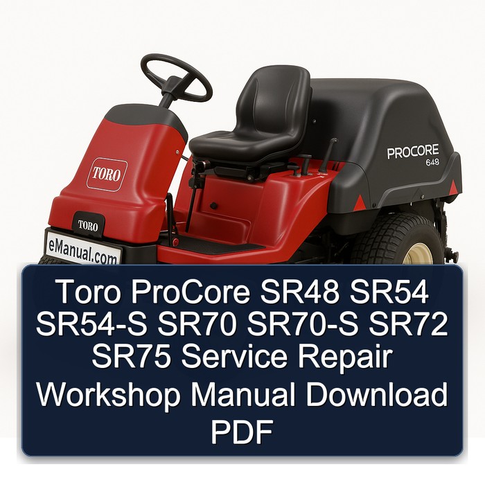 Toro ProCore SR48 SR54 SR54-S SR70 SR70-S SR72 SR75 Service Repair Workshop Manual Download PDF