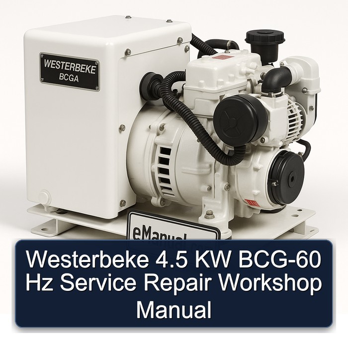 Westerbeke 4.5 KW BCG-60 Hz Service Repair Workshop Manual