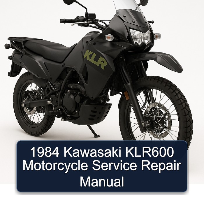 1984 Kawasaki KLR600 Motorcycle Manual de servicio y reparación
