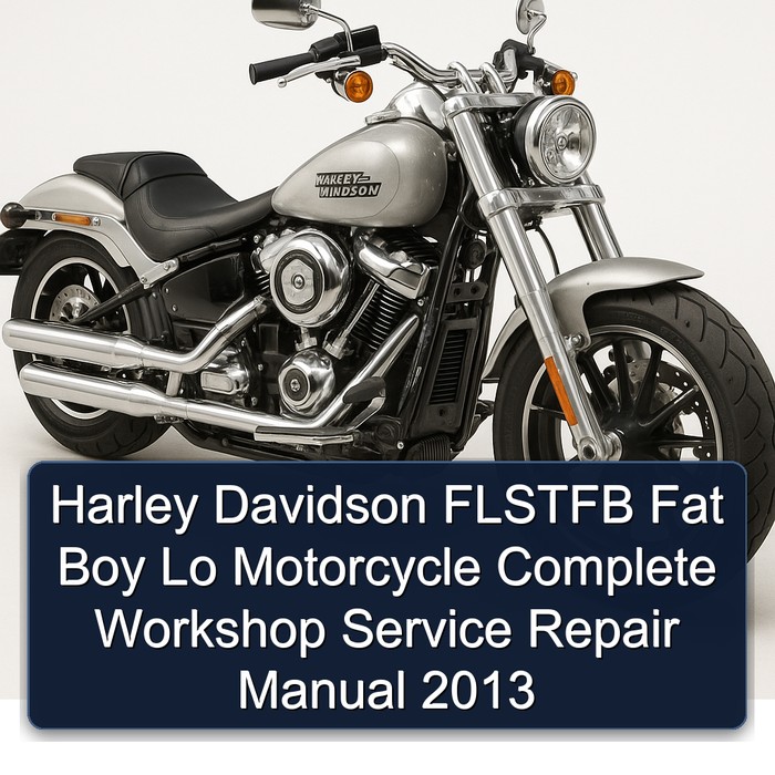 Harley Davidson FLSTFB Fat Boy Lo Motorcycle Complete Workshop Service Repair Manual 2013