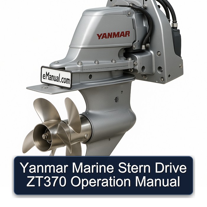 Yanmar Marine Stern Drive ZT370 Operation Manual