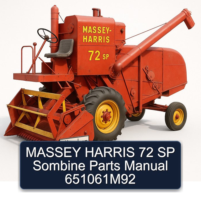 MASSEY HARRIS 72 SP Sombine Parts Manual 651061M92