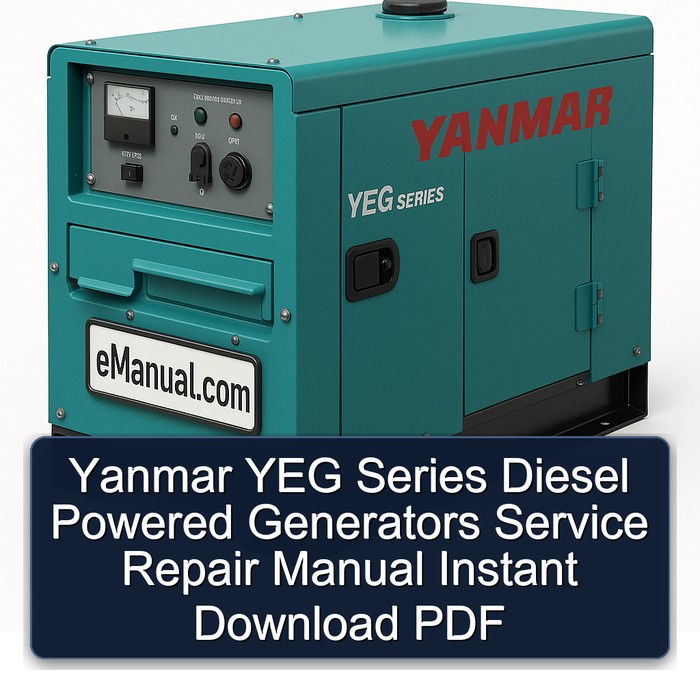 Yanmar YEG Series Diesel Powered Generators Service Repair Manual Instant Download PDF