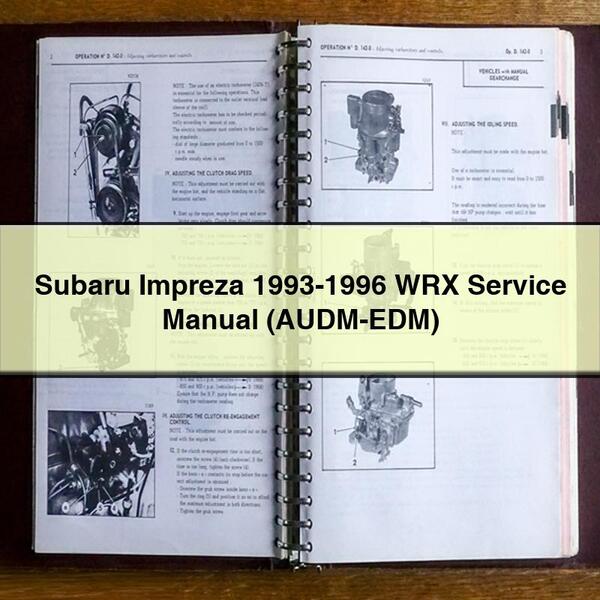 Subaru Impreza 1993-1996 WRX Manual de servicio y reparación (AUDM-EDM)