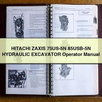 Hitachi Zaxis 75US-5N 85USB-5N Hydraulic Excavator Owners Manual PDF Download
