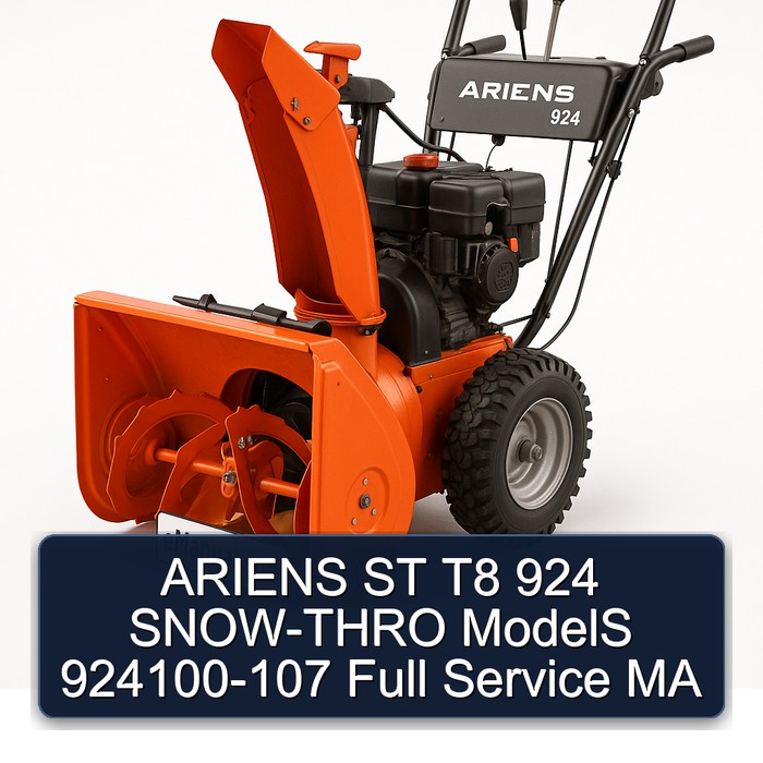 ARIENS ST T8 924 SNOW-THRO ModelS 924100-107 Full Service MA