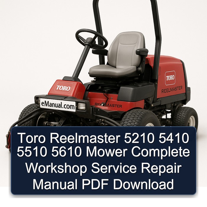Toro Reelmaster 5210 5410 5510 5610 Mower Complete Workshop Service Repair Manual PDF Download