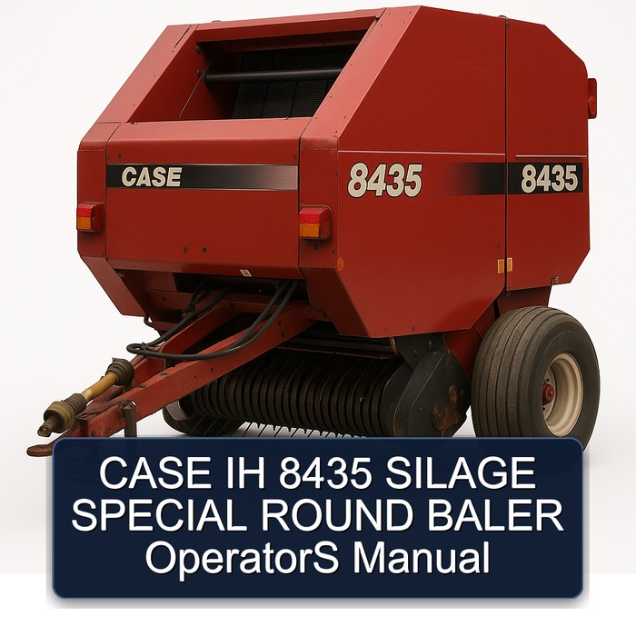 Case Ih 8435 Silage Special Round Baler Owners Manual PDF Download