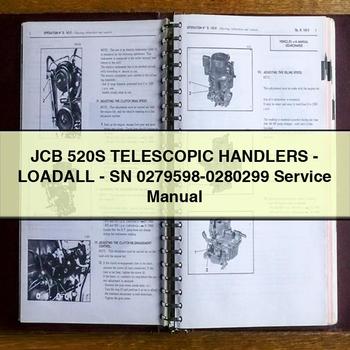 JCB 520S TELESCOPIC Handlers-LOADALL-SN 0279598-0280299 Service Repair Manual 