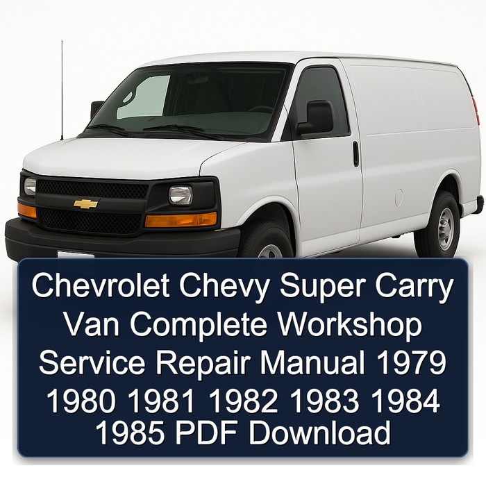 Chevrolet Chevy Super Carry Van Complete Workshop Service Repair Manual 1979 1980 1981 1982 1983 1984 1985 PDF Download