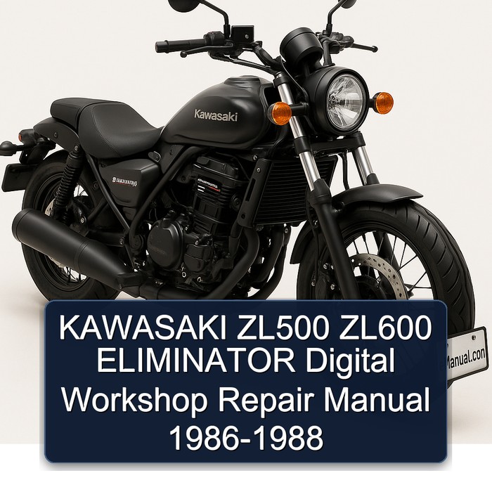 KAWASAKI ZL500 ZL600 ELIMINATOR Digital Workshop Repair Manual 1986-1988
