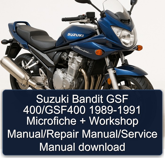 Suzuki Bandit GSF 400/GSF400 1989-1991 Microfiche + Workshop Manual/Repair Manual/Service Manual download