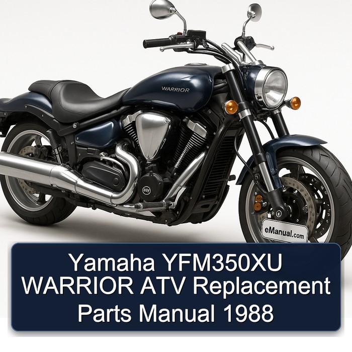 Yamaha YFM350XU WARRIOR ATV Replacement Parts Manual 1988 