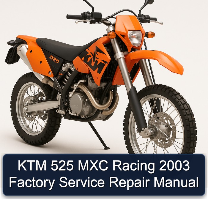 KTM 525 MXC Racing 2003 Factory Manual de servicio y reparación