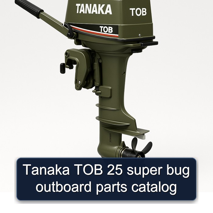 Tanaka TOB 25 super bug outboard parts catalog