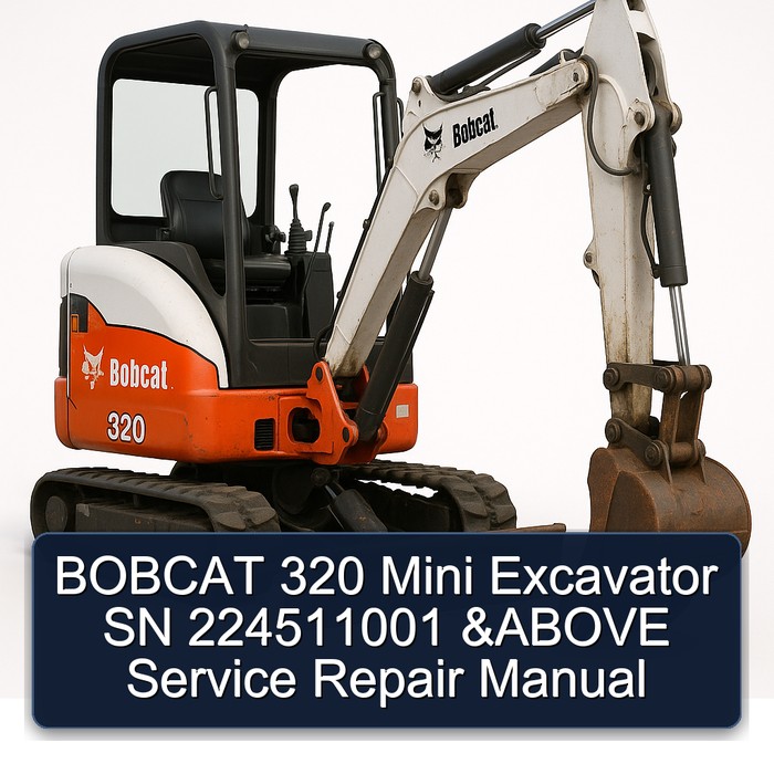 Bobcat 320 Minibagger - Service- und Reparaturhandbuch (SN 224511001 & höher)