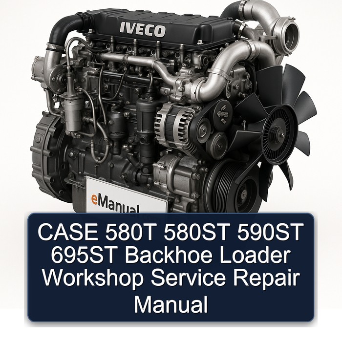 CASE 580T 580ST 590ST 695ST Backhoe Loader Workshop Manual de servicio y reparación