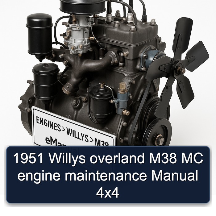 Wartungshandbuch für den M38 MC Motor des Willys Overland 1951 4x4