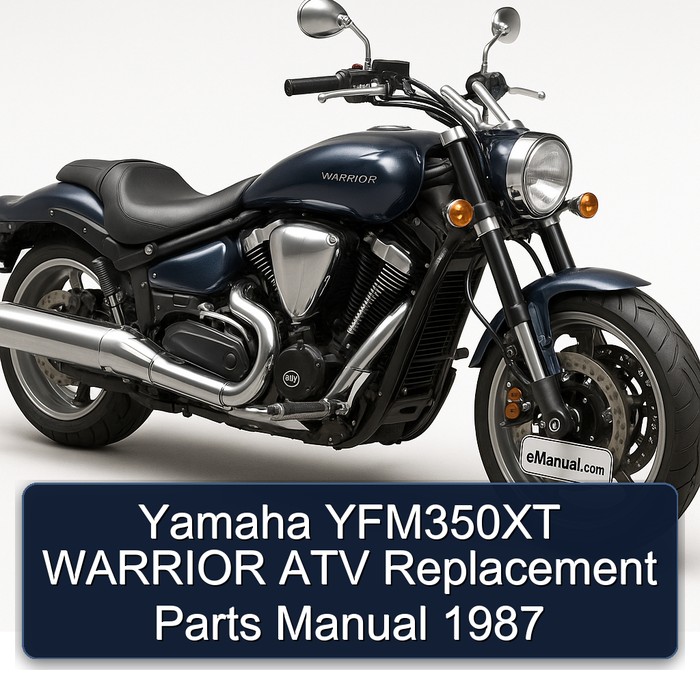 Yamaha YFM350XT WARRIOR ATV Replacement Parts Manual 1987 