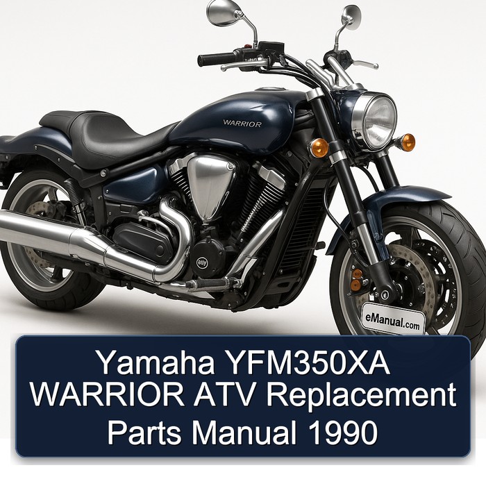 Yamaha YFM350XA WARRIOR ATV Replacement Parts Manual 1990 