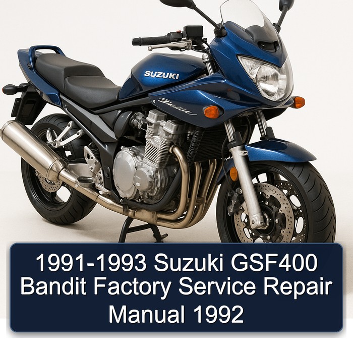 1991-1993 Suzuki GSF400 Bandit Factory Manual de servicio y reparación 1992